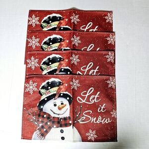 Snowman Let it‎ Snow Christmas Placemats